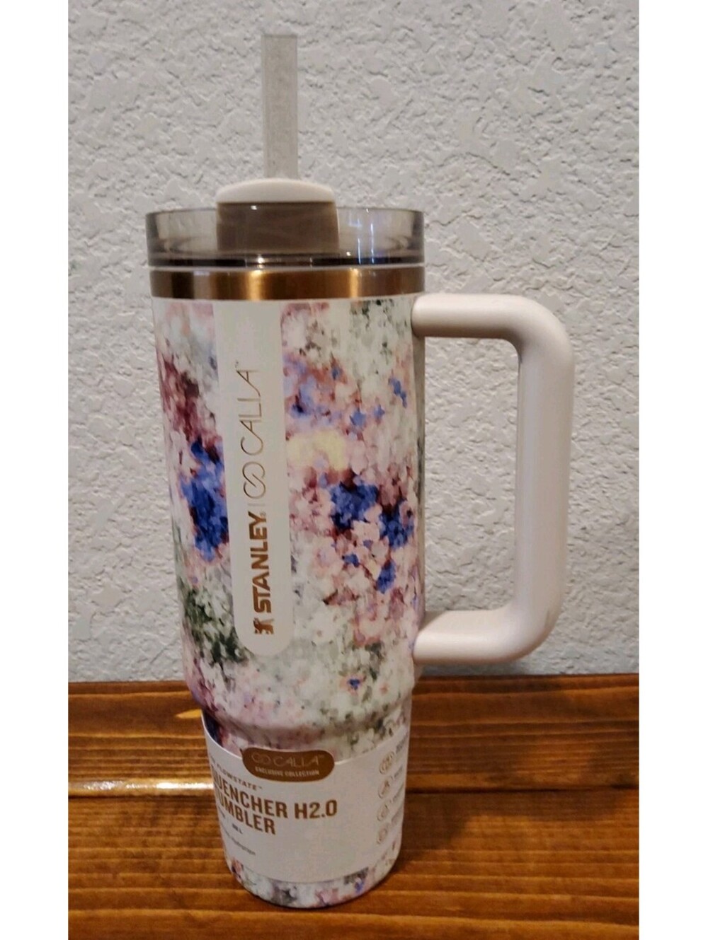 Stanley x CALIA 30oz Quencher H2.0 FlowState Tumbler Olive Eden Floral Limited